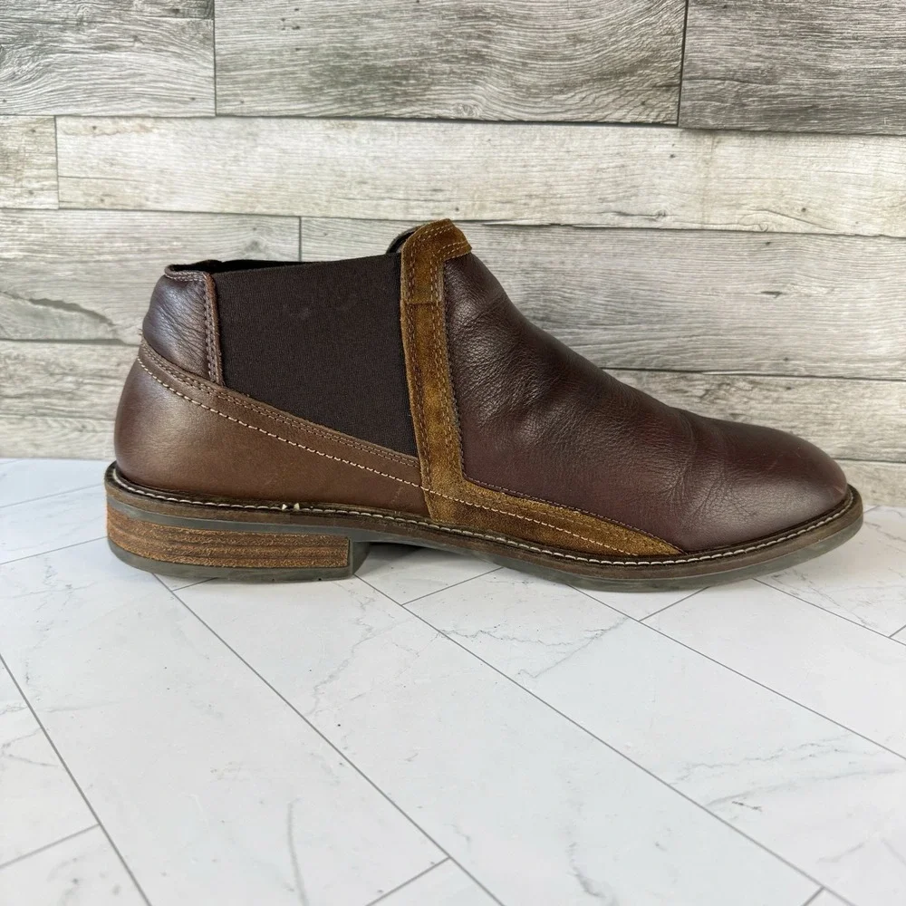 Naot Business Chukka Boots Men's Size 12 Brown Ankle Slip Resistant Shock Relief